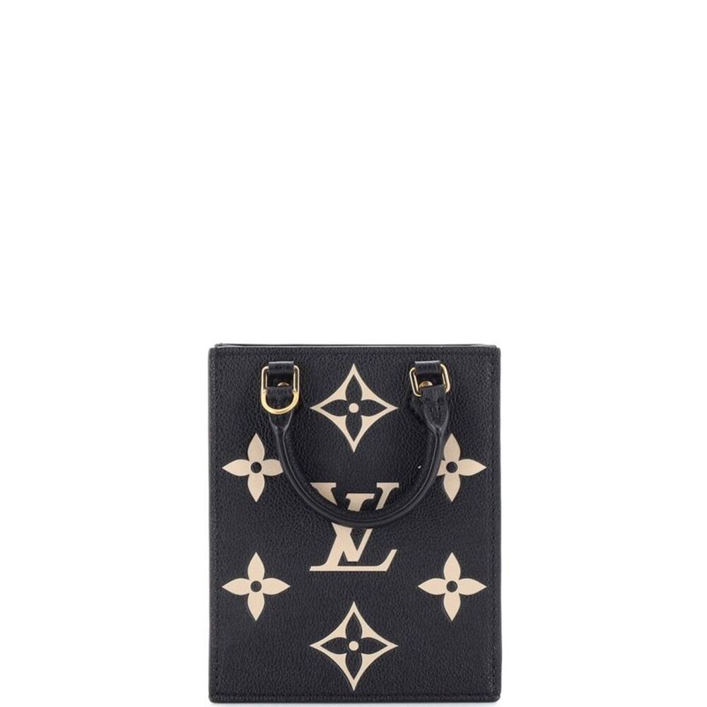 Louis Vuitton Petit Sac Plat Bag Bicolor Monogram Empreinte Giant Black - Picture 3 of 7